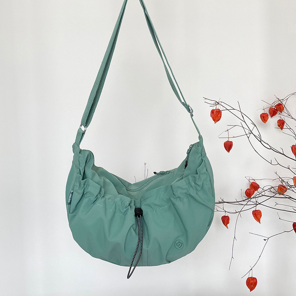 Leichte Nylon Schultertasche Für Damen In 11 Farben 36x26x11cm Einfarbig - Picture 29 of 35