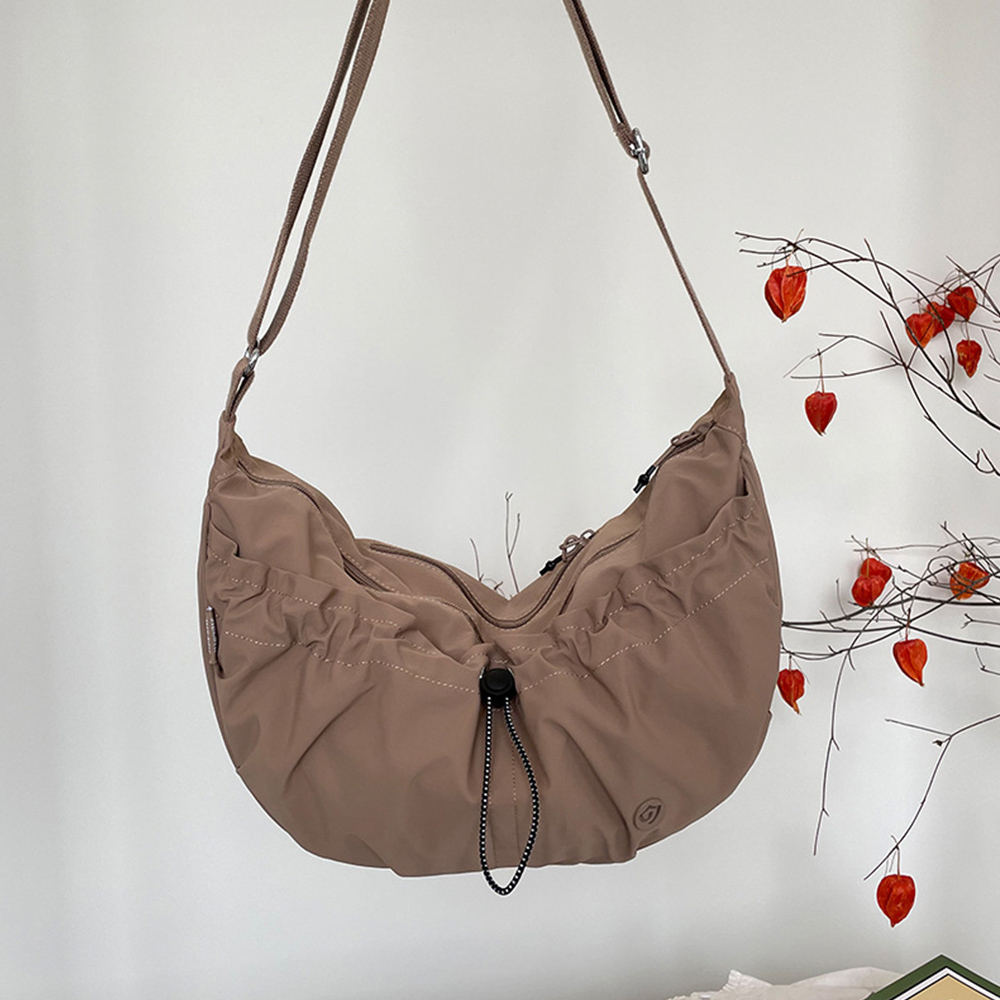 Leichte Nylon Schultertasche Für Damen In 11 Farben 36x26x11cm Einfarbig - Picture 31 of 35