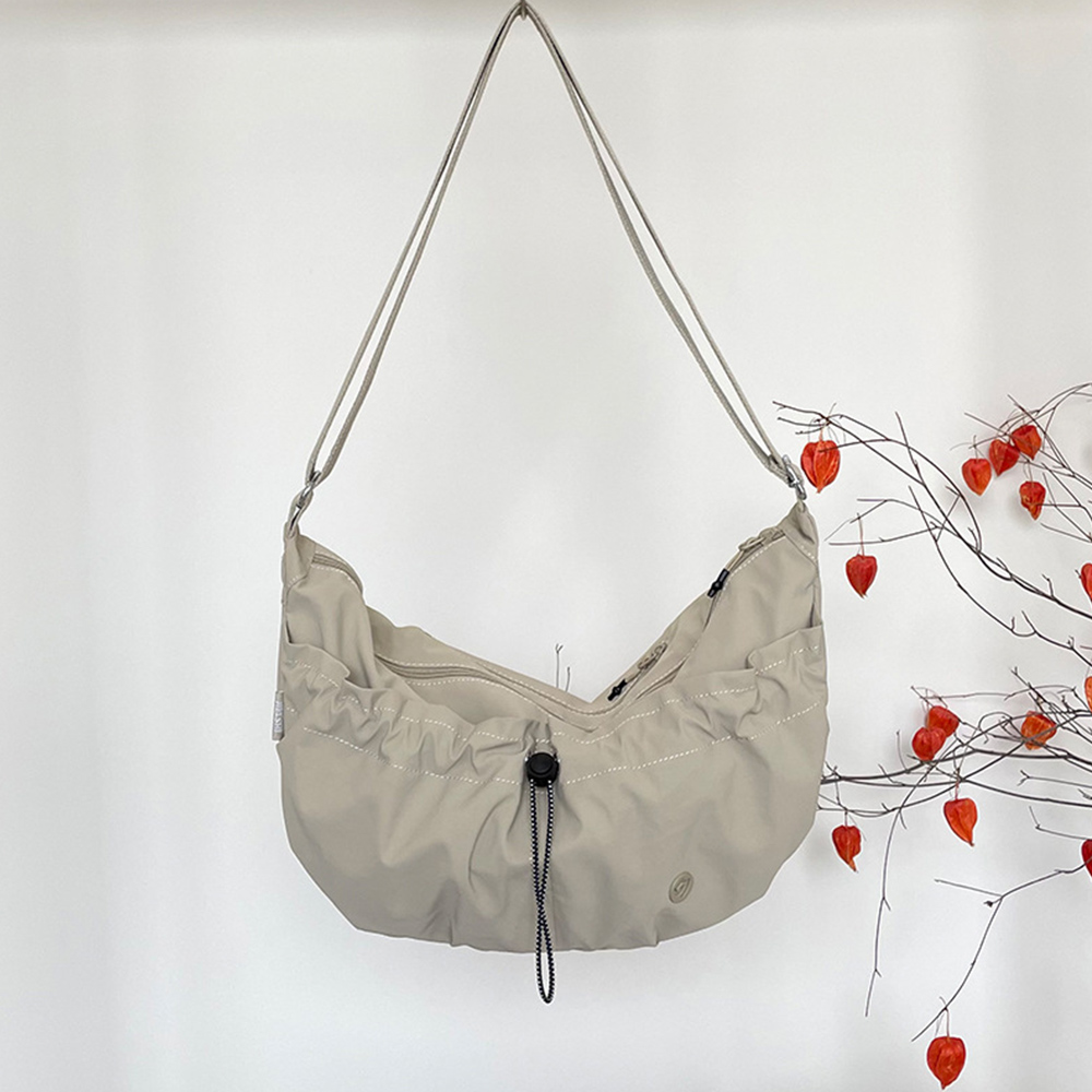Leichte Nylon Schultertasche Für Damen In 11 Farben 36x26x11cm Einfarbig - Picture 32 of 35