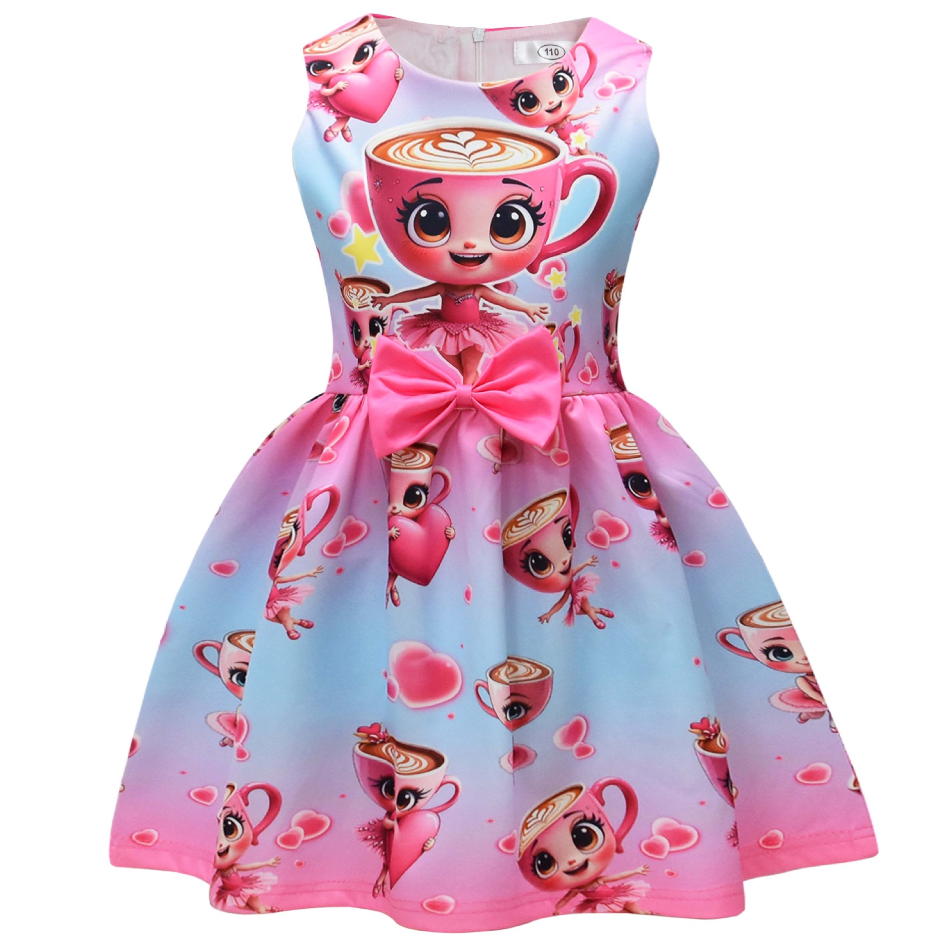 Kids Girls Ballerina Cappuccina Princess Dress Cosplay Party Fancy Bow Tie Skirt - Picture 24 of 33