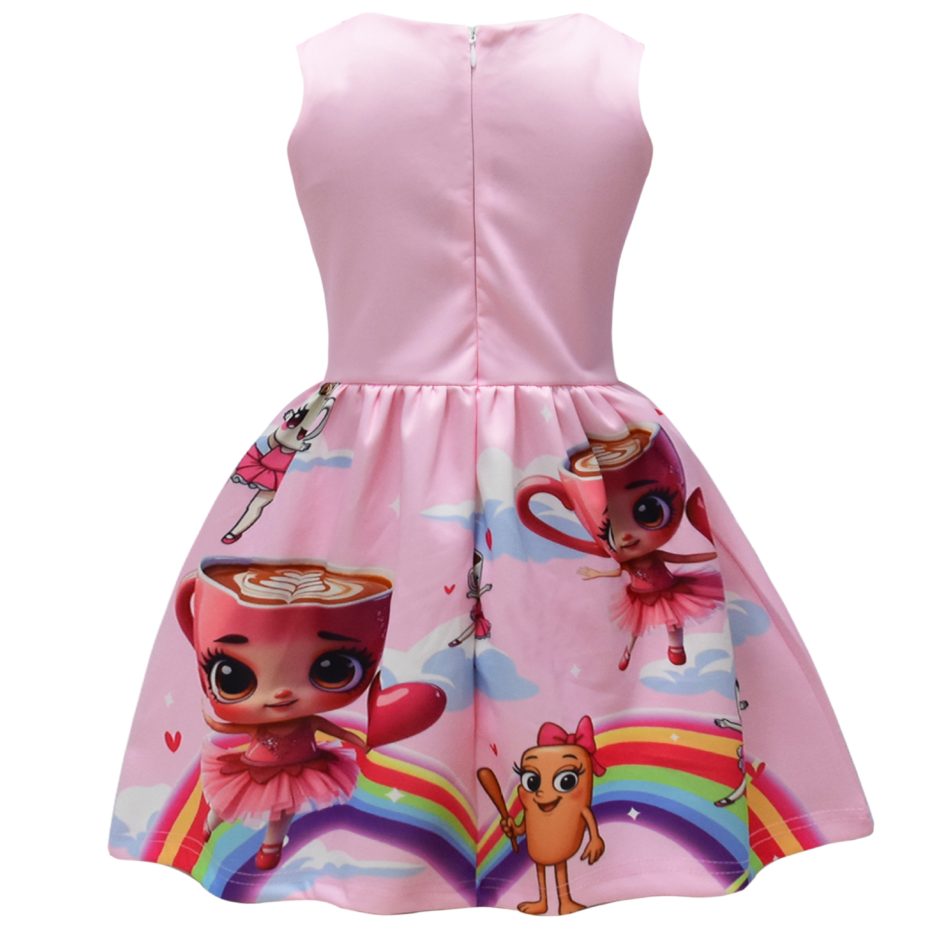 Kids Girls Ballerina Cappuccina Princess Dress Cosplay Party Fancy Bow Tie Skirt - Picture 30 of 33