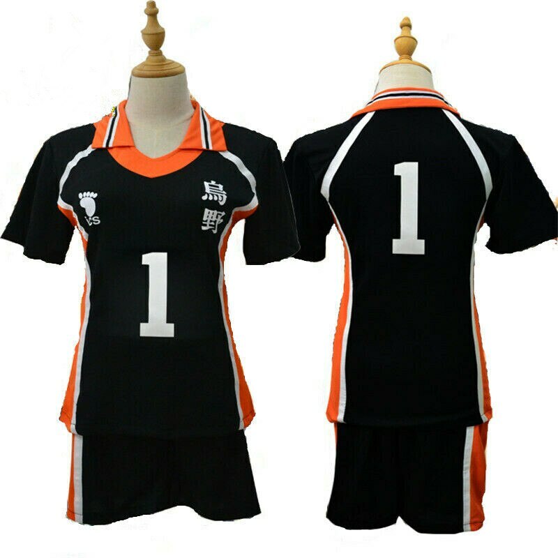 Anime Haikyuu!! Karasuno High School Uniform Jersey Shoyo Hinata Costume Cosplay - Picture 18 of 26