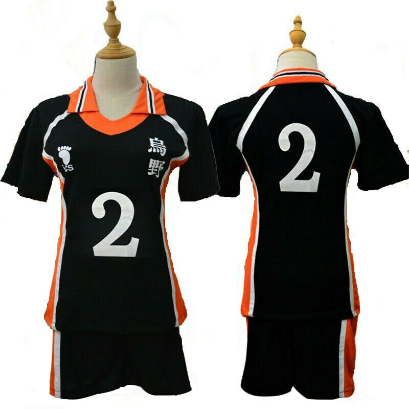 Anime Haikyuu!! Karasuno High School Uniform Jersey Shoyo Hinata Costume Cosplay - Picture 19 of 26