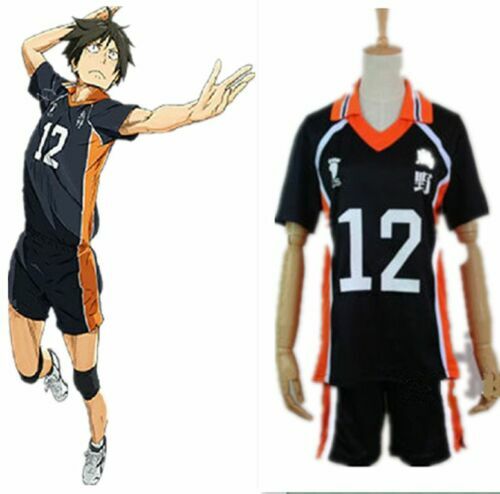 Anime Haikyuu!! Karasuno High School Uniform Jersey Shoyo Hinata Costume Cosplay - Picture 26 of 26
