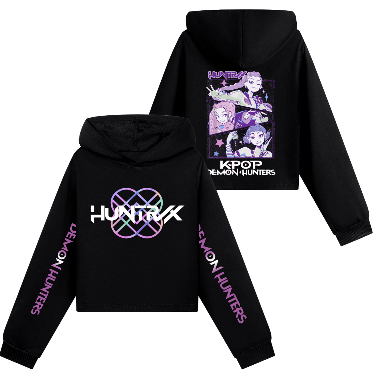 Girls KPOP Demon Hunters Hoodie Kids HUNTRX Hoody Sweatshirt Pullover Jumper Top - Picture 5 of 22