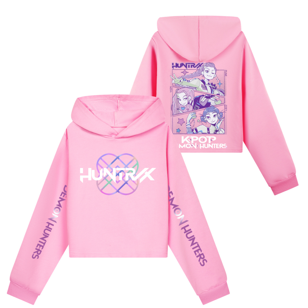 Girls KPOP Demon Hunters Hoodie Kids HUNTRX Hoody Sweatshirt Pullover Jumper Top - Picture 7 of 22