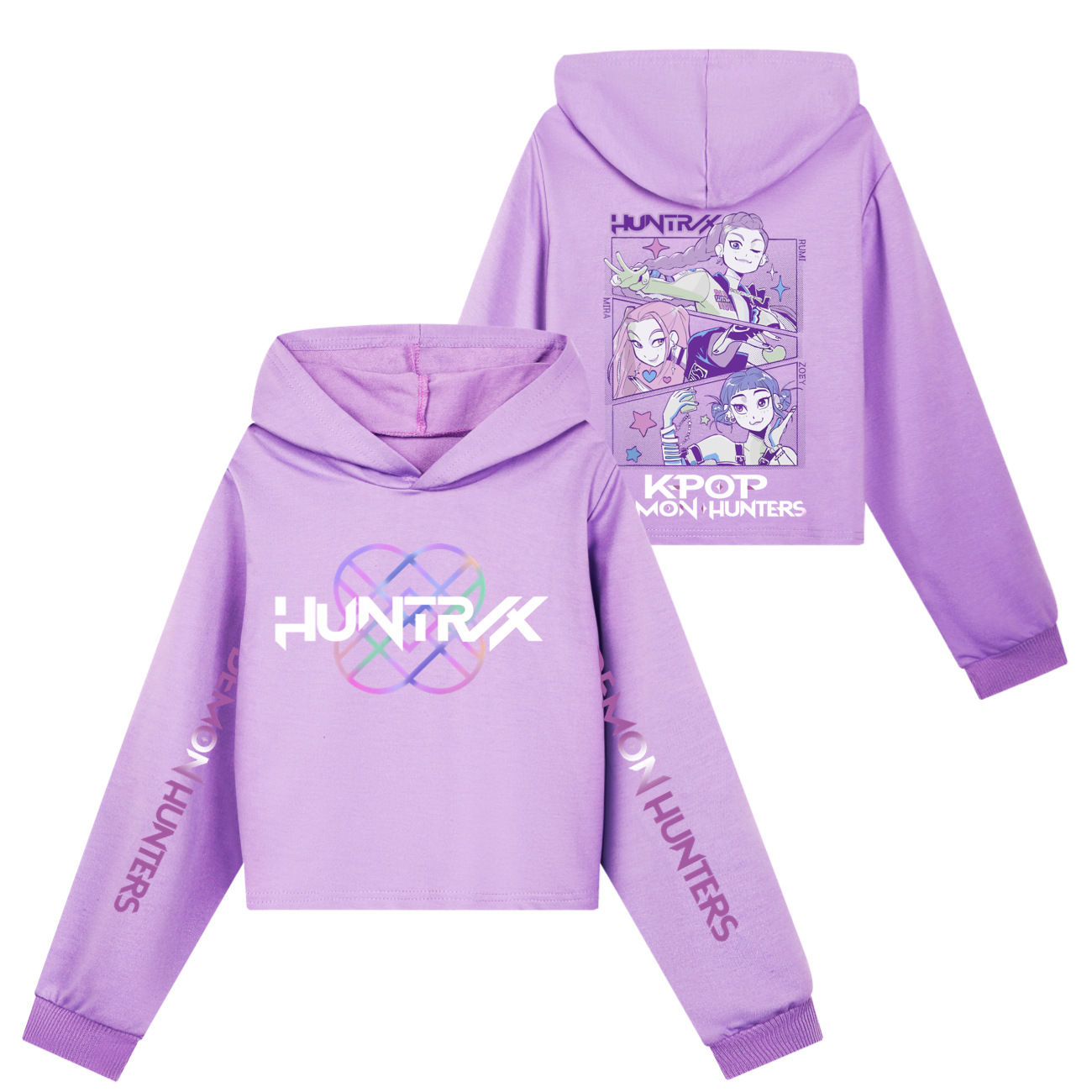 Girls KPOP Demon Hunters Hoodie Kids HUNTRX Hoody Sweatshirt Pullover Jumper Top - Picture 8 of 22