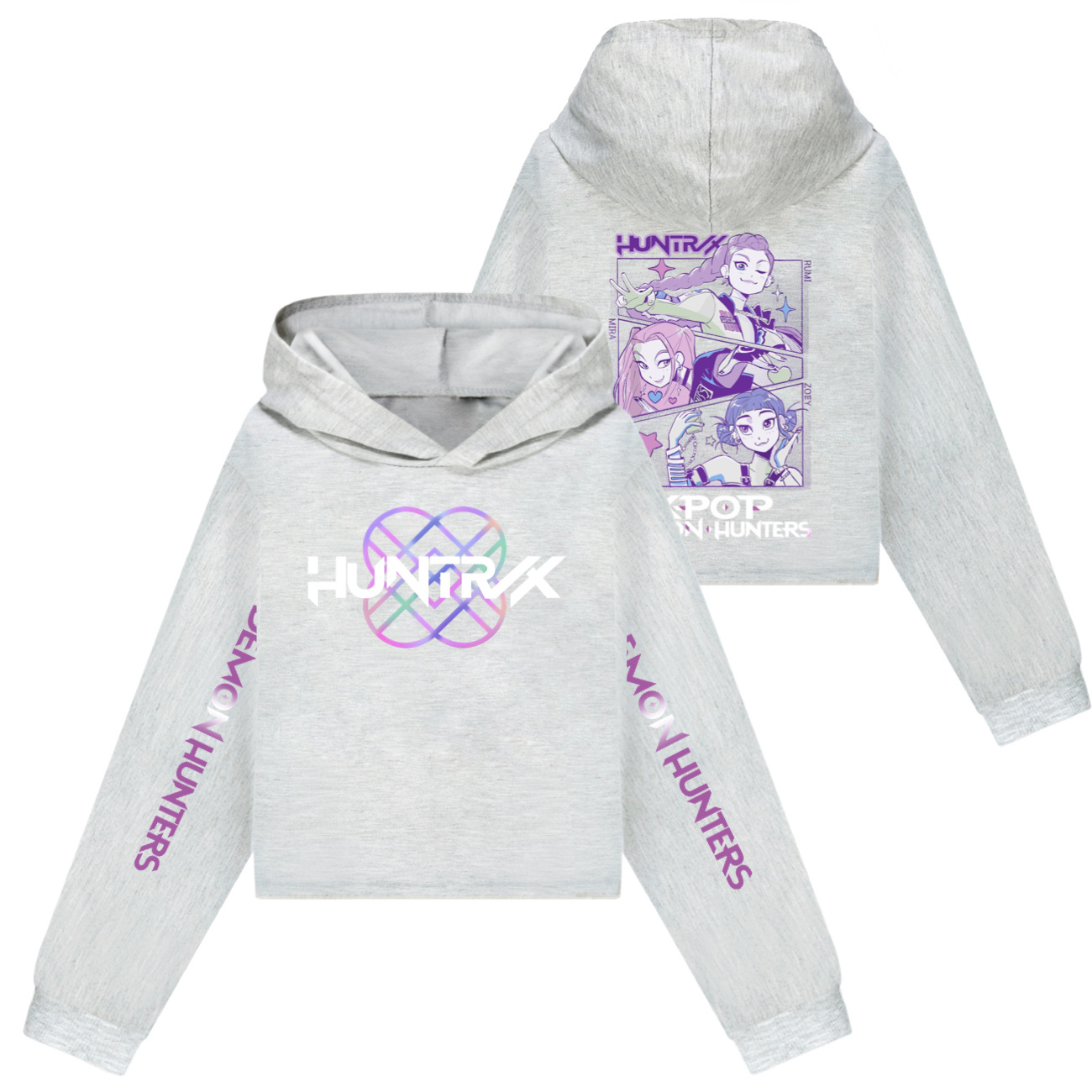 Girls KPOP Demon Hunters Hoodie Kids HUNTRX Hoody Sweatshirt Pullover Jumper Top - Picture 10 of 22