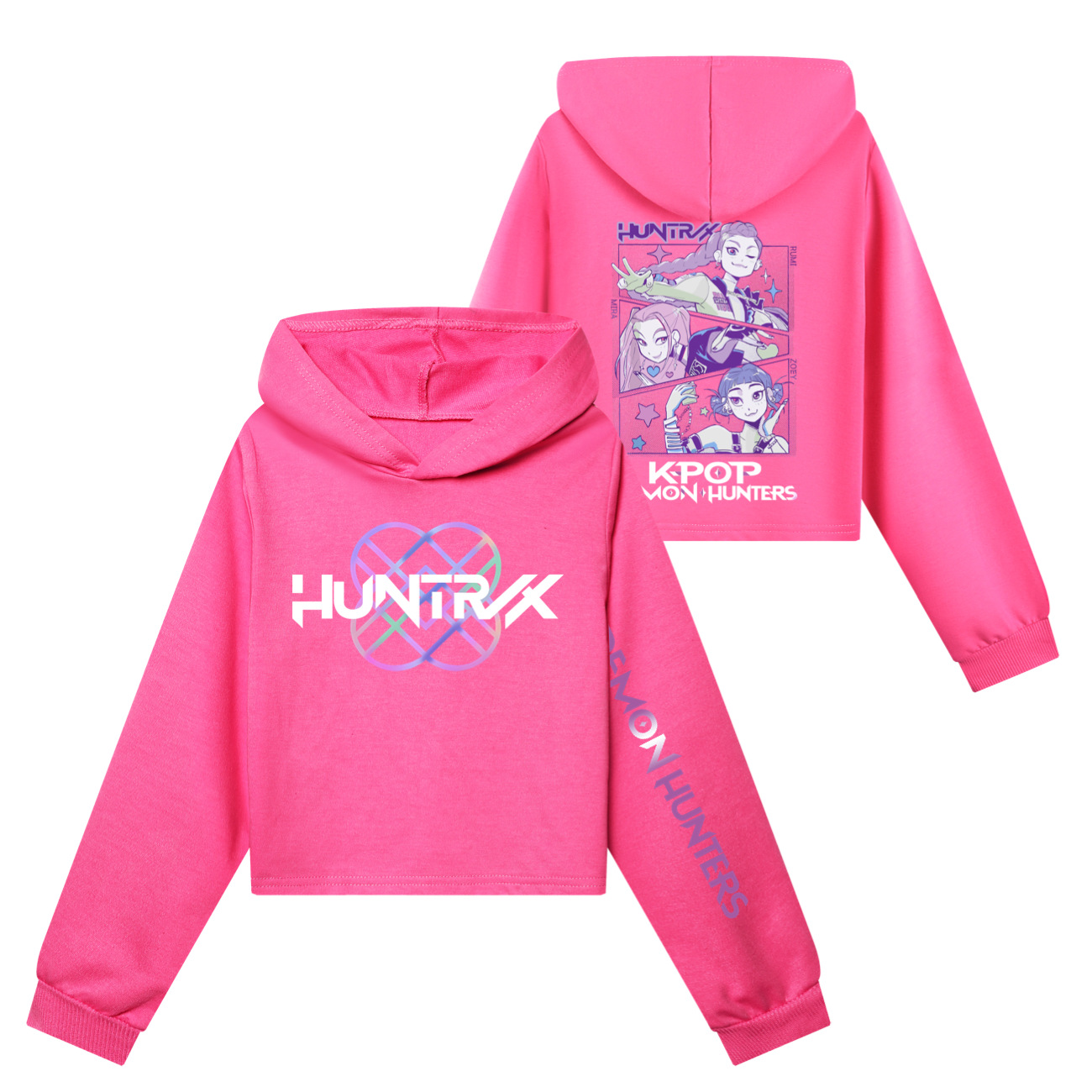 Girls KPOP Demon Hunters Hoodie Kids HUNTRX Hoody Sweatshirt Pullover Jumper Top - Picture 14 of 22