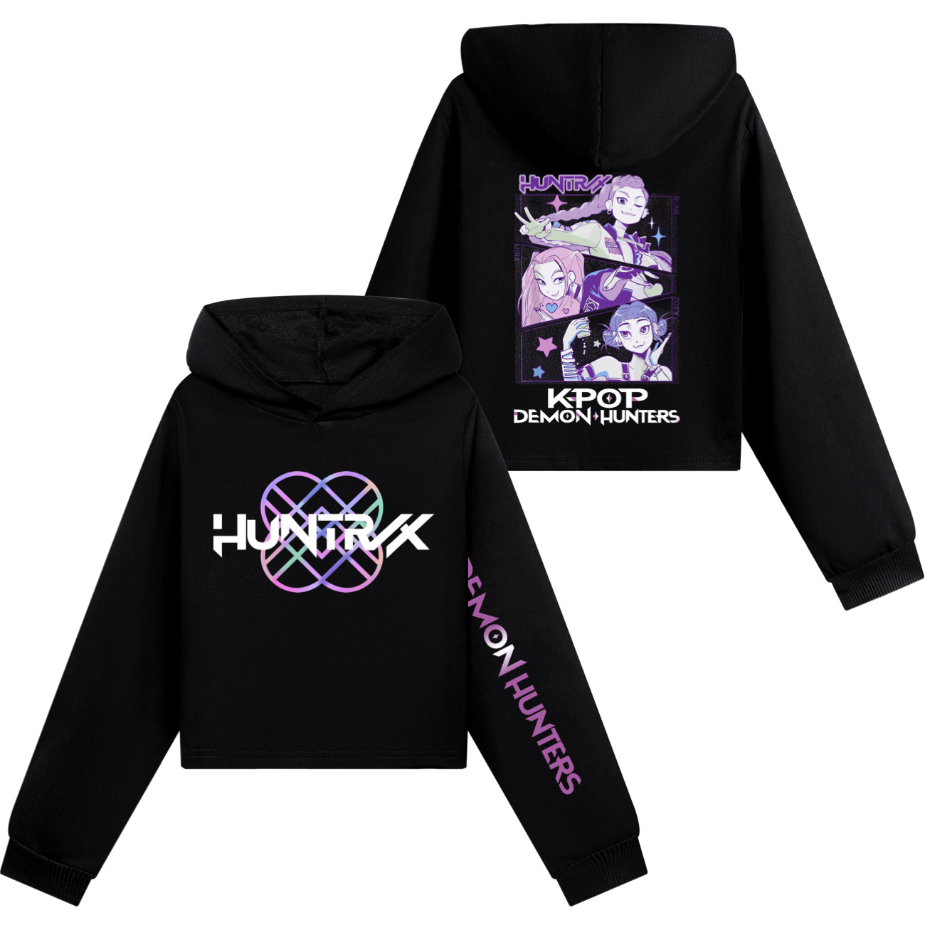 Girls KPOP Demon Hunters Hoodie Kids HUNTRX Hoody Sweatshirt Pullover Jumper Top - Picture 15 of 22