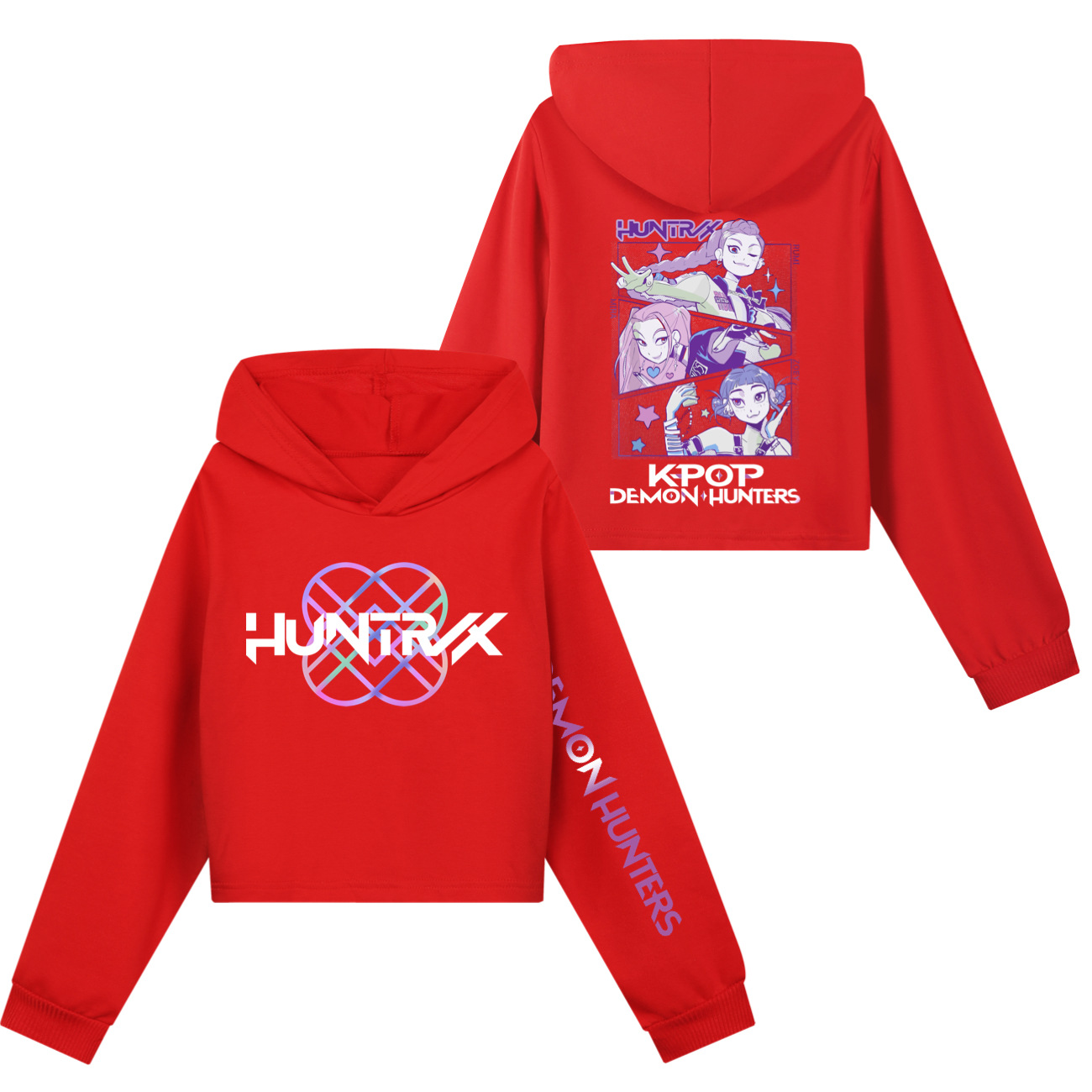 Girls KPOP Demon Hunters Hoodie Kids HUNTRX Hoody Sweatshirt Pullover Jumper Top - Picture 16 of 22