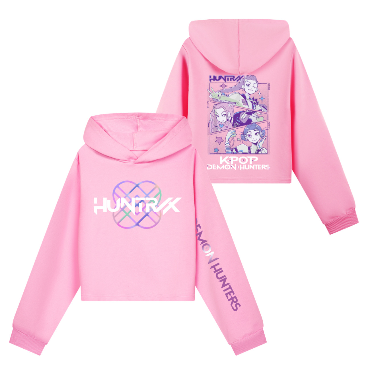 Girls KPOP Demon Hunters Hoodie Kids HUNTRX Hoody Sweatshirt Pullover Jumper Top - Picture 17 of 22