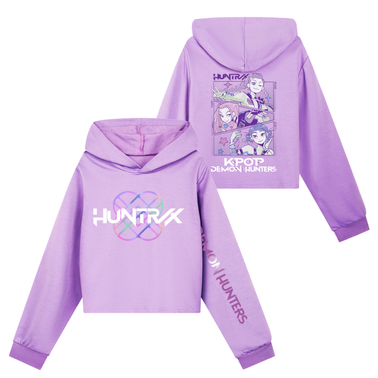 Girls KPOP Demon Hunters Hoodie Kids HUNTRX Hoody Sweatshirt Pullover Jumper Top - Picture 18 of 22