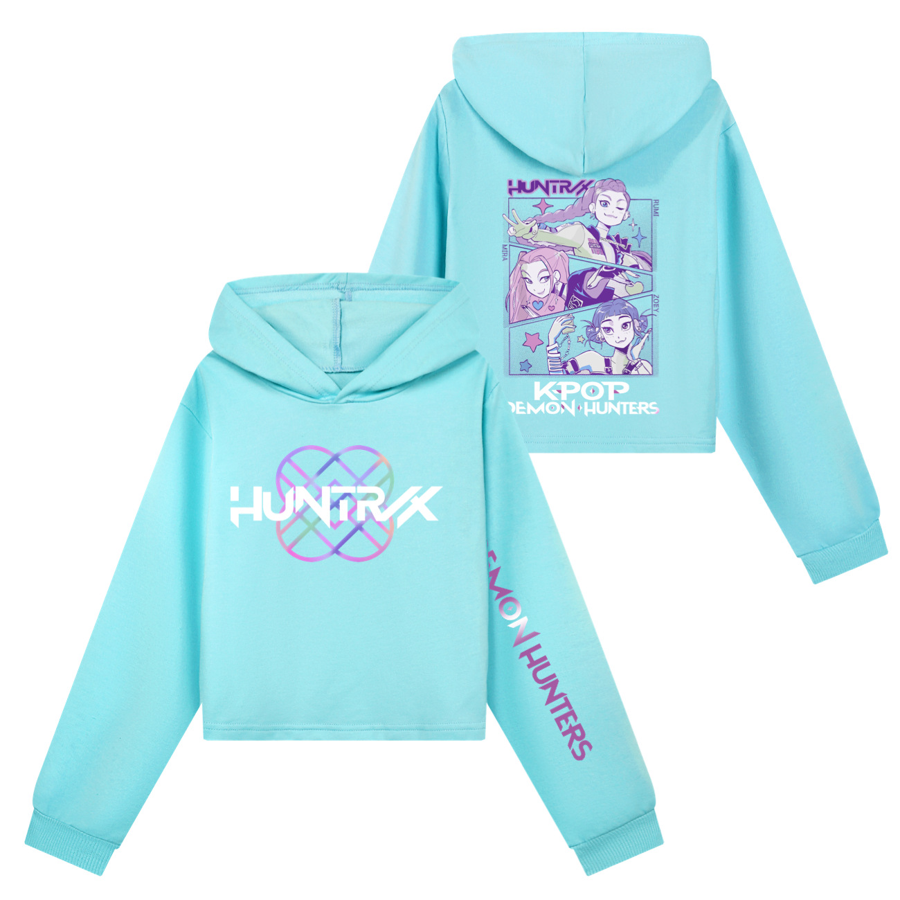 Girls KPOP Demon Hunters Hoodie Kids HUNTRX Hoody Sweatshirt Pullover Jumper Top - Picture 19 of 22