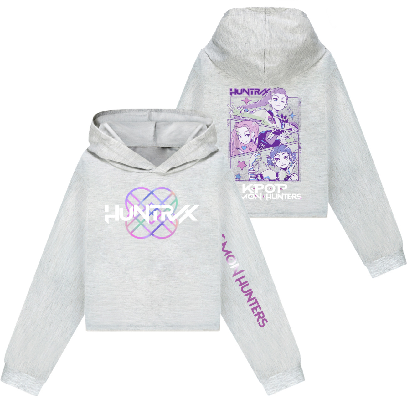 Girls KPOP Demon Hunters Hoodie Kids HUNTRX Hoody Sweatshirt Pullover Jumper Top - Picture 20 of 22