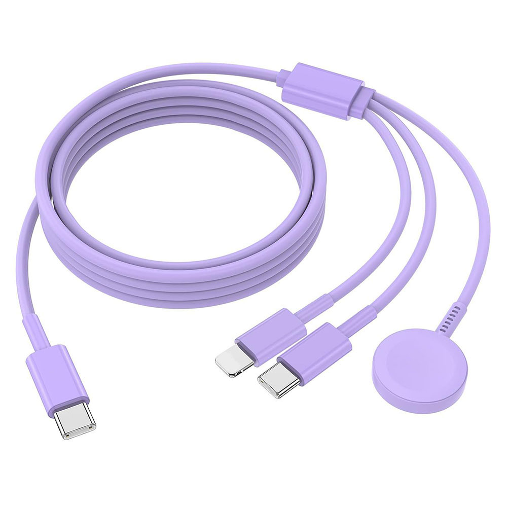 3 in 1 Magnetic Charging Cable for Apple Watch iPhone Fast Charge 1.8M - Photo 12 sur 14