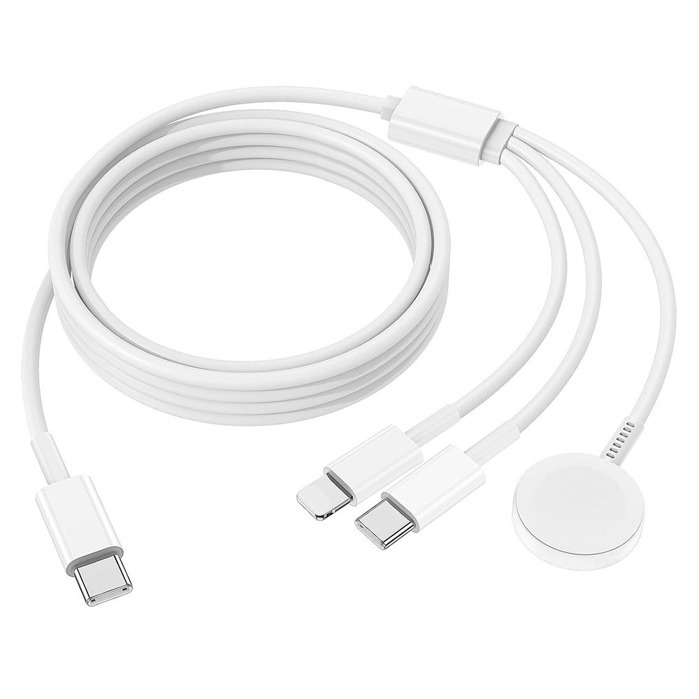 3 in 1 Magnetic Charging Cable for Apple Watch iPhone Fast Charge 1.8M - Photo 13 sur 14