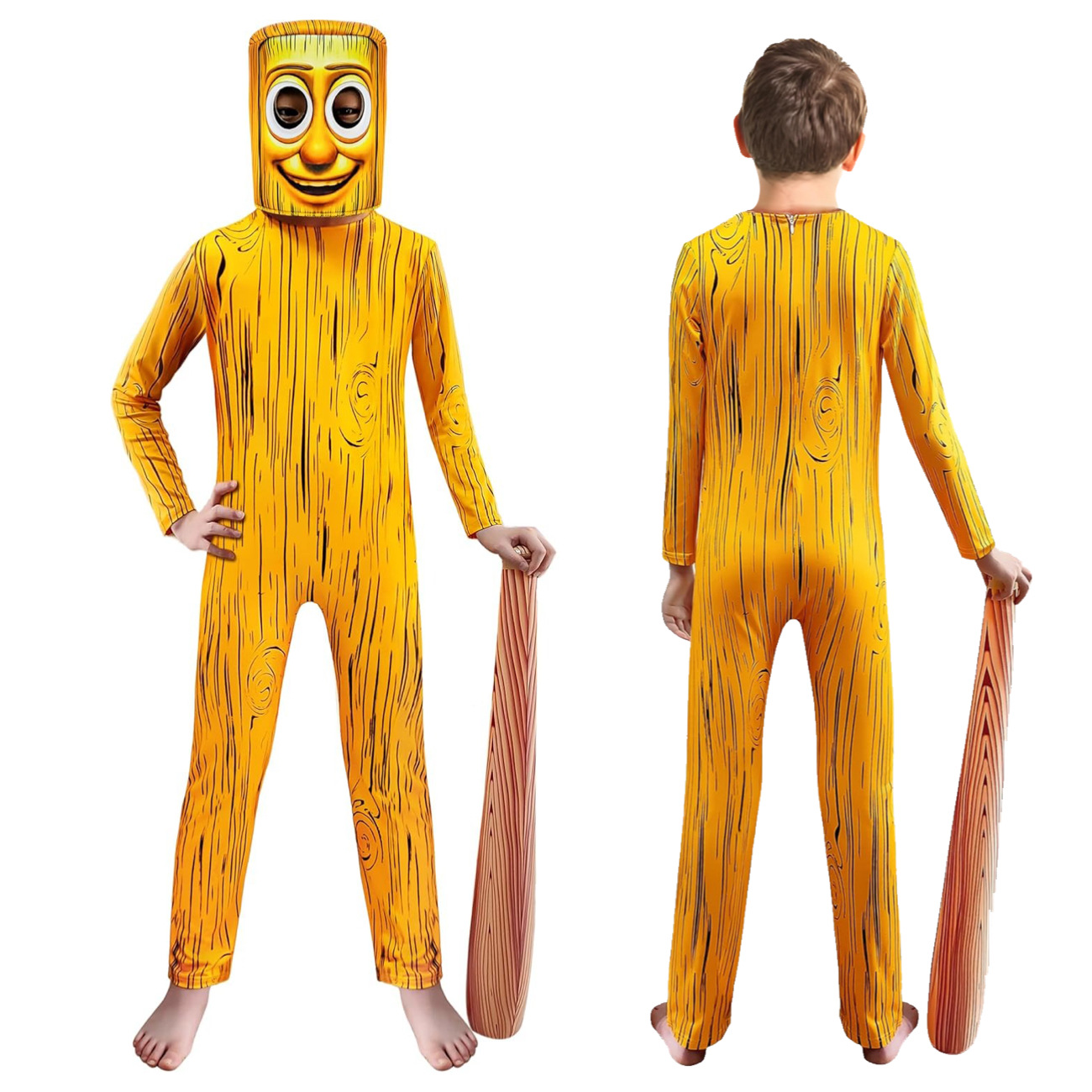 Brainrot Tung Tung Tung Sahur Jumpsuits Boys Girl Halloween Cosplay Costume Suit - Picture 15 of 16