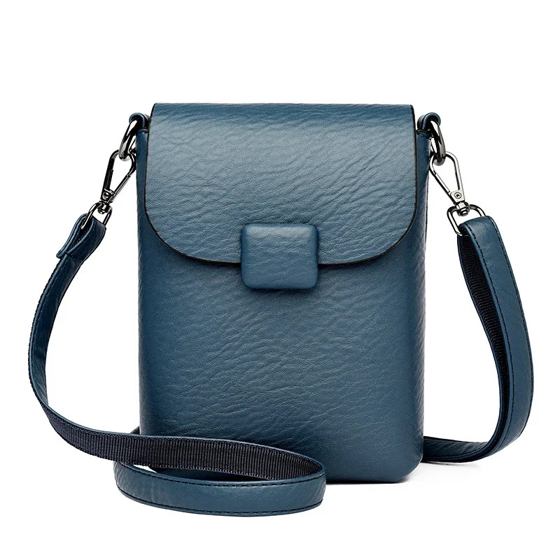 Small Phone Bag Flap Shoulder Bags For Women Soft Leather Luxury Crossbody Bag A - Picture 21 of 24