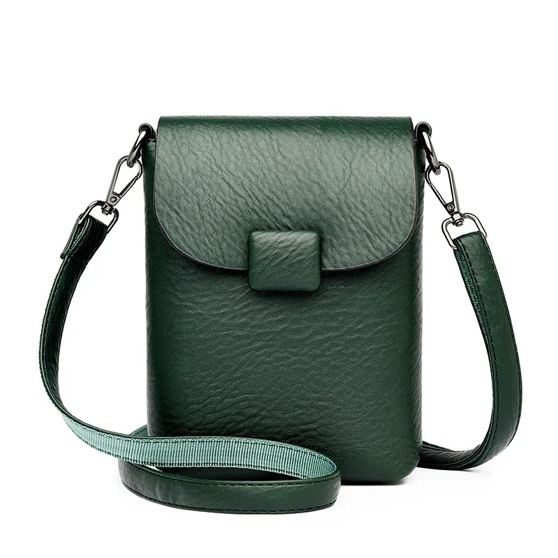 Small Phone Bag Flap Shoulder Bags For Women Soft Leather Luxury Crossbody Bag A - Picture 22 of 24