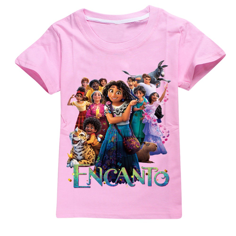 Kids Girls Encanto Short Sleeve T-shirt Cotton Tshirt Tee Tops Birthday Gifts UK - Picture 4 of 17