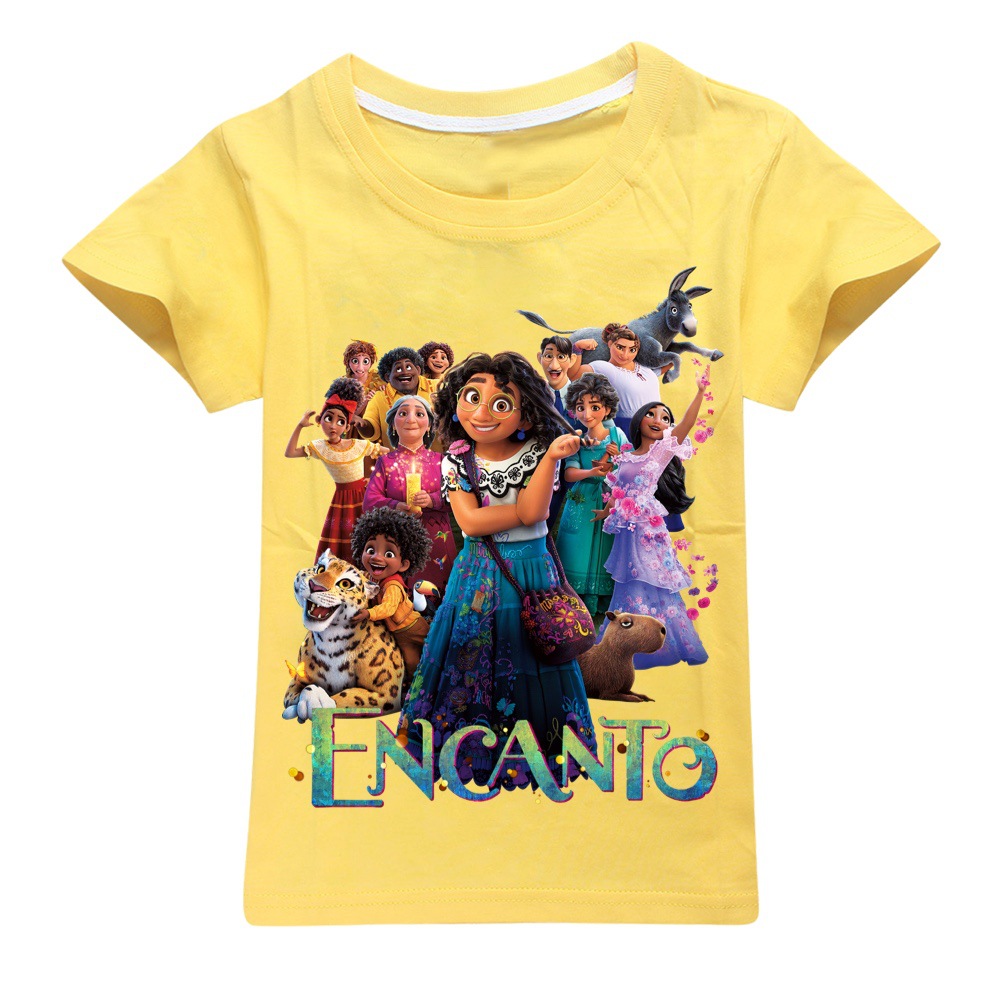 Kids Girls Encanto Short Sleeve T-shirt Cotton Tshirt Tee Tops Birthday Gifts UK - Picture 5 of 17