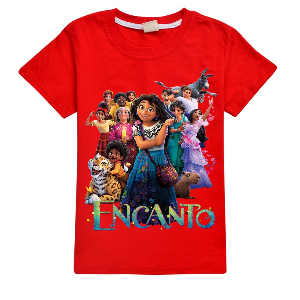 Kids Girls Encanto Short Sleeve T-shirt Cotton Tshirt Tee Tops Birthday Gifts UK - Picture 6 of 17