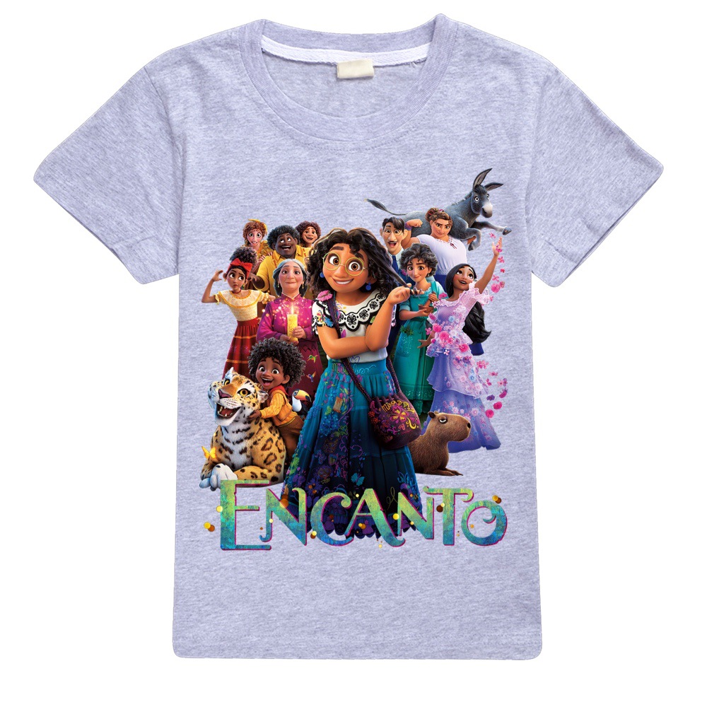 Kids Girls Encanto Short Sleeve T-shirt Cotton Tshirt Tee Tops Birthday Gifts UK - Picture 8 of 17
