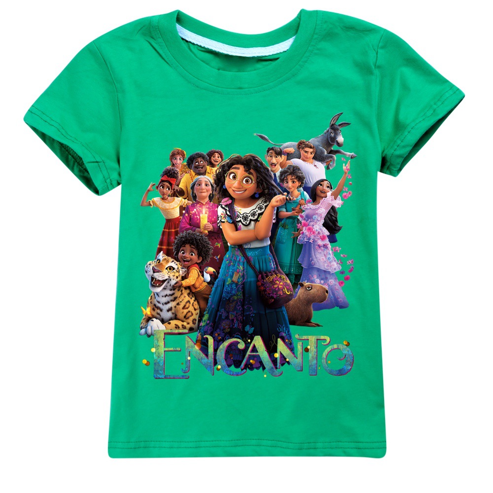 Kids Girls Encanto Short Sleeve T-shirt Cotton Tshirt Tee Tops Birthday Gifts UK - Picture 9 of 17