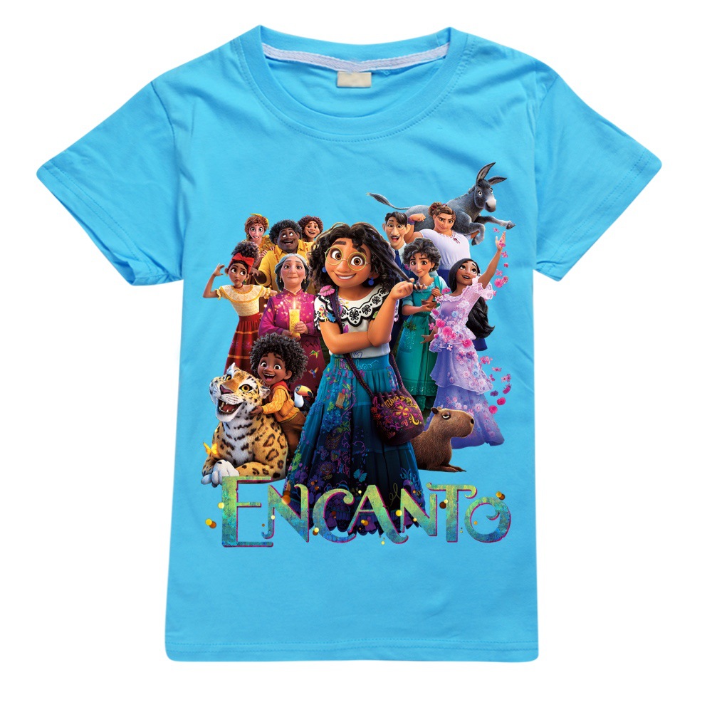 Kids Girls Encanto Short Sleeve T-shirt Cotton Tshirt Tee Tops Birthday Gifts UK - Picture 11 of 17