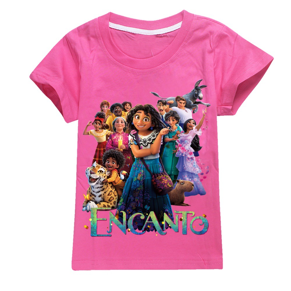 Kids Girls Encanto Short Sleeve T-shirt Cotton Tshirt Tee Tops Birthday Gifts UK - Picture 12 of 17