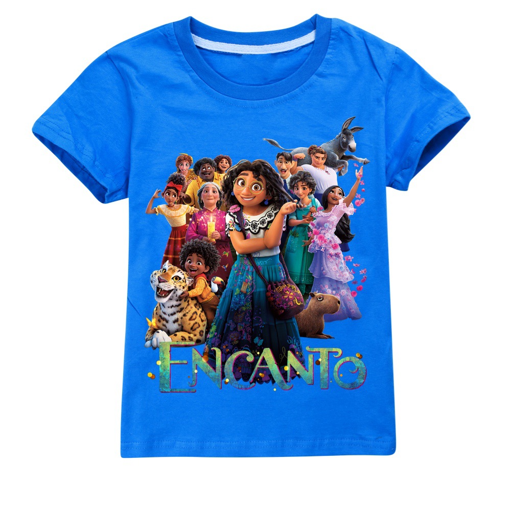 Kids Girls Encanto Short Sleeve T-shirt Cotton Tshirt Tee Tops Birthday Gifts UK - Picture 14 of 17
