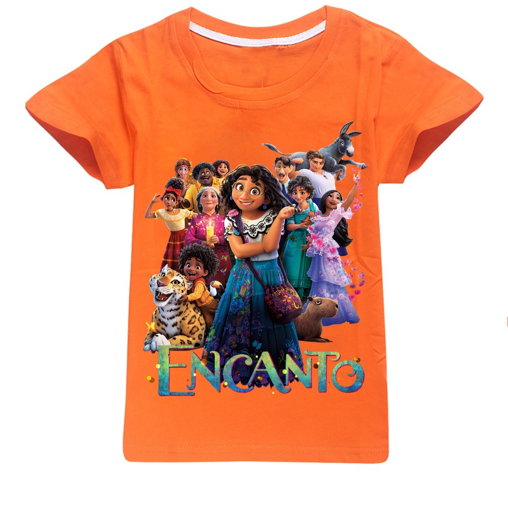 Kids Girls Encanto Short Sleeve T-shirt Cotton Tshirt Tee Tops Birthday Gifts UK - Picture 15 of 17