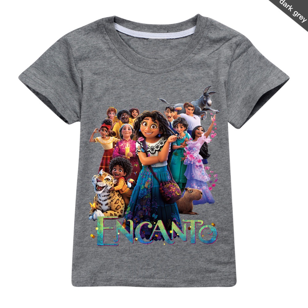Kids Girls Encanto Short Sleeve T-shirt Cotton Tshirt Tee Tops Birthday Gifts UK - Picture 16 of 17