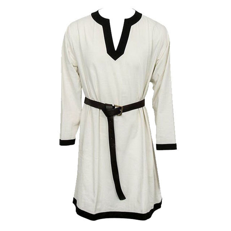 Medieval Knight Tunic For Men Viking Warrior Shirt Pirate LARP Halloween Tops - Picture 8 of 13