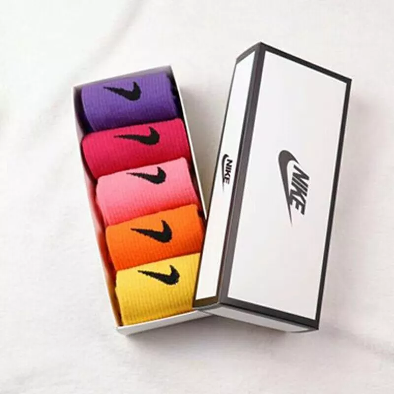 Ni*ke Socks Mid-Tub Cotton Men/Women Boxed-5 Pairs Pack Random packaging box