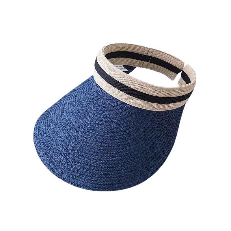 Ladies Women Summer Sun Visor Beach Hat Long Brim Straw Tennis Cap Festival - Picture 11 of 11