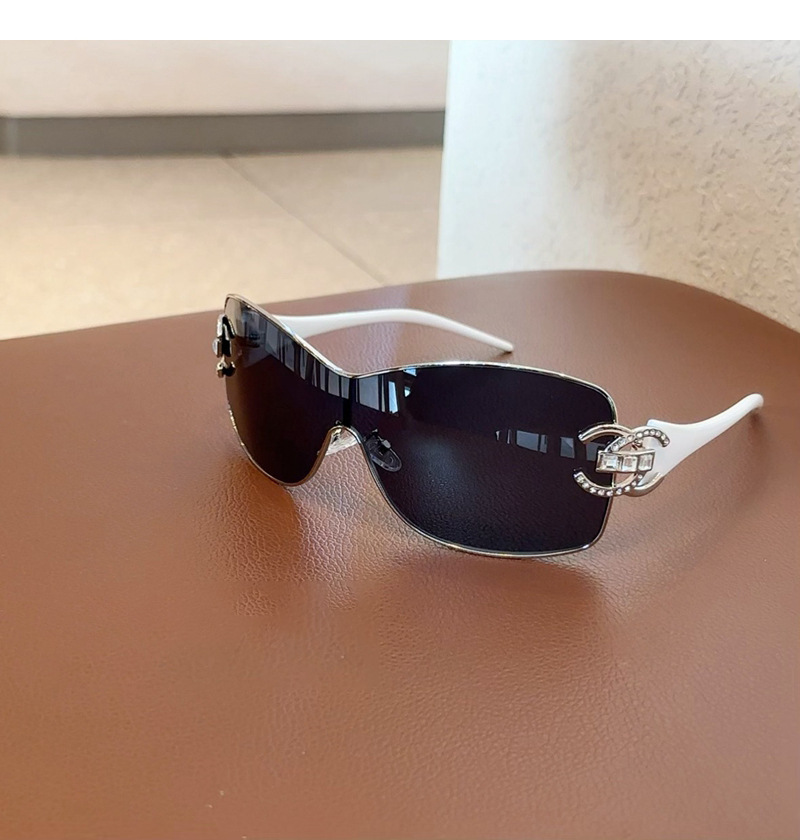 Sunglasses - Rhinestone Studded Fashion Metal Frame Shades - Picture 24 of 25