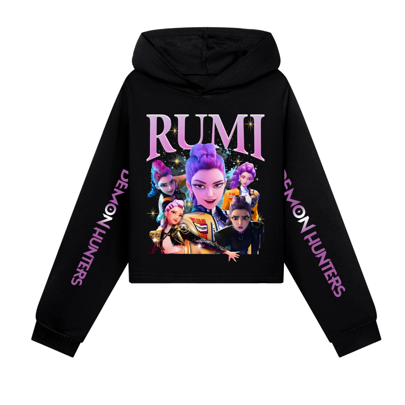 Girls KPOP Demon Hunters Hoodie Kids HUNTRX Hoody Sweatshirt Pullover Jumper Top