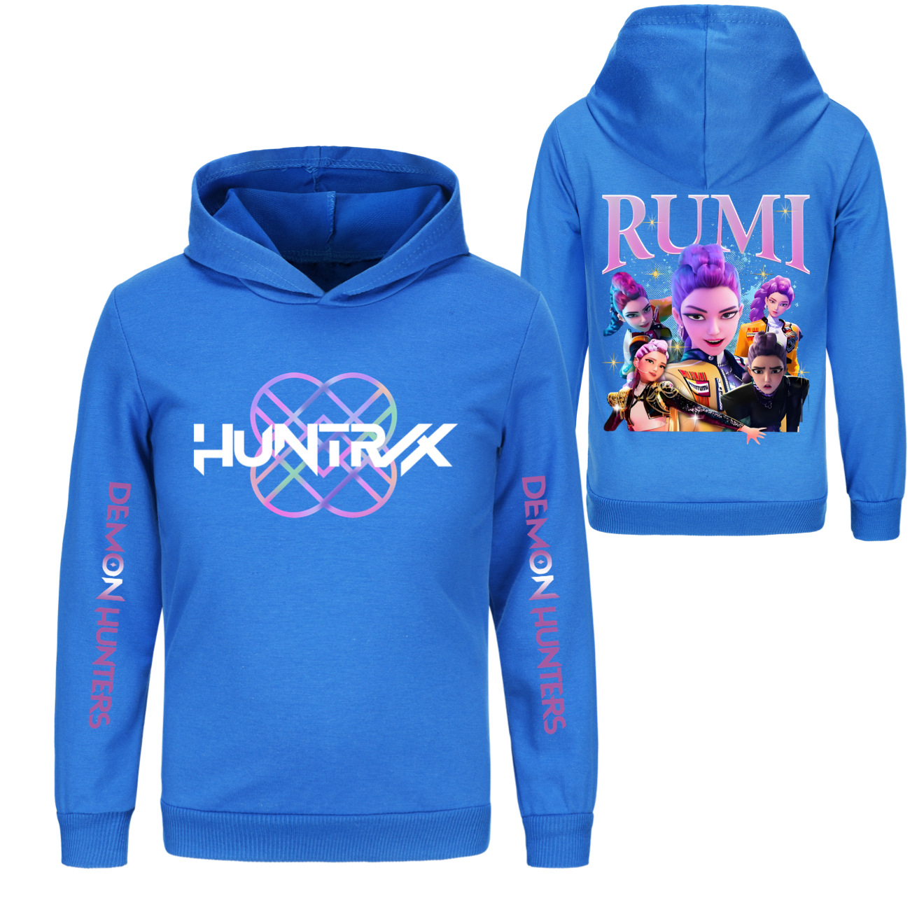 Girls KPOP Demon Hunters Hoodie HUNTRIX Hoody Sweatshirt Pullover Jumper Tops UK