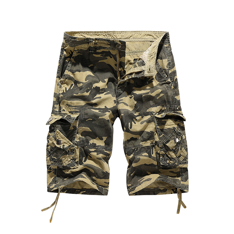 Pantalones Cortos de Playa Para Hombre De Gran Tamaño Informales Sueltos Camuflaje Pantalones Cortos de 5 Puntos - Imagen 7 de 10