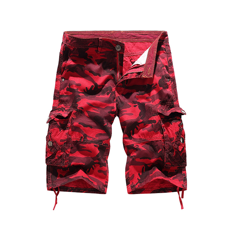 Pantalones Cortos de Playa Para Hombre De Gran Tamaño Informales Sueltos Camuflaje Pantalones Cortos de 5 Puntos - Imagen 6 de 10