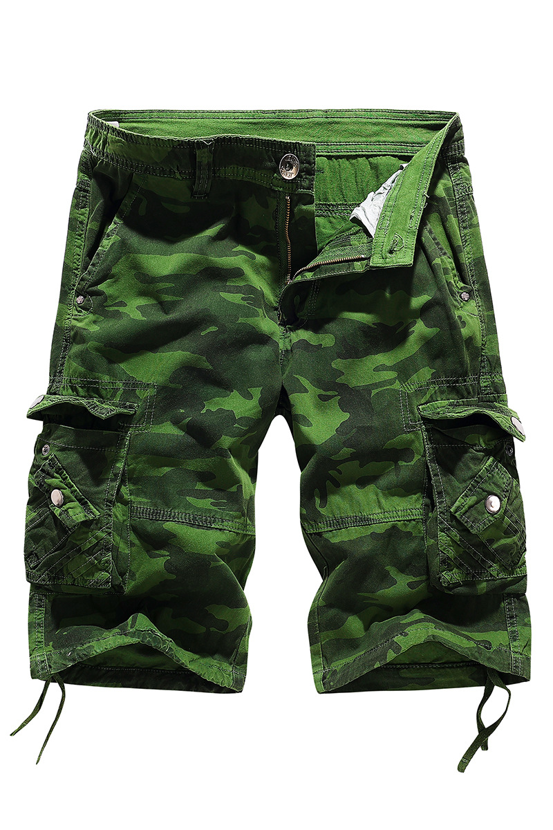 Pantalones Cortos de Playa Para Hombre De Gran Tamaño Informales Sueltos Camuflaje Pantalones Cortos de 5 Puntos - Imagen 5 de 10
