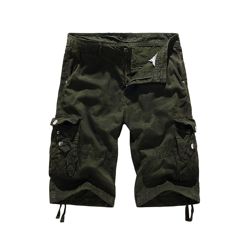 Pantalones Cortos de Playa Para Hombre De Gran Tamaño Informales Sueltos Camuflaje Pantalones Cortos de 5 Puntos - Imagen 9 de 10