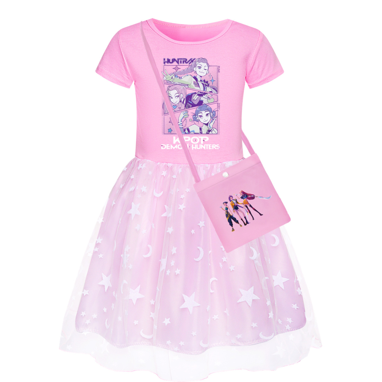 Girls Demon Hunters Pricess Tutu Dress Kpops Huntrix Birthday Party Skirts Dress - Picture 7 of 18