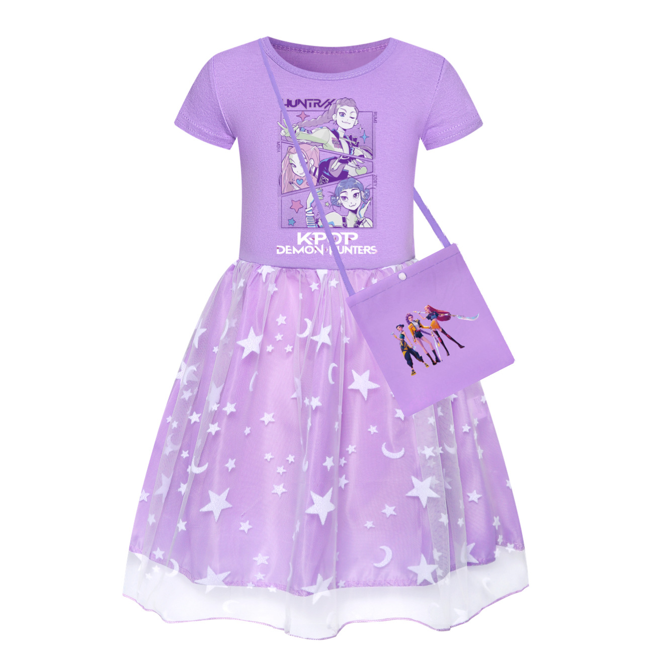 Girls Demon Hunters Pricess Tutu Dress Kpops Huntrix Birthday Party Skirts Dress - Picture 8 of 18