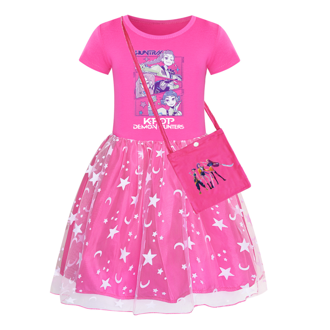 Girls Demon Hunters Pricess Tutu Dress Kpops Huntrix Birthday Party Skirts Dress - Picture 9 of 18