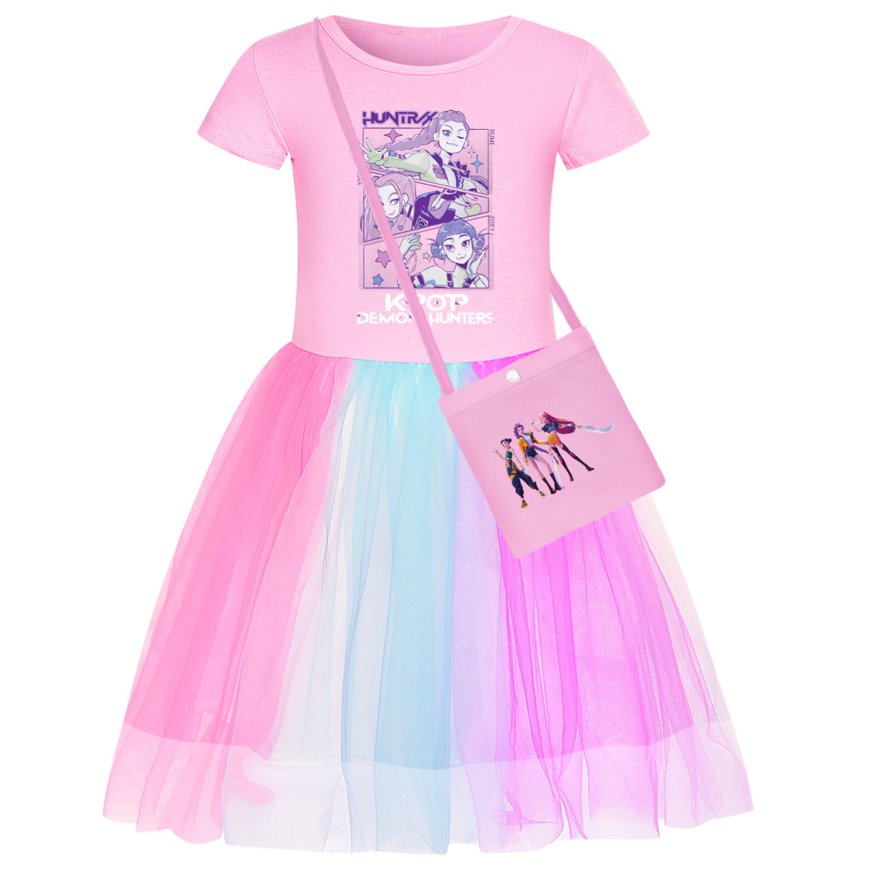 Girls Demon Hunters Pricess Tutu Dress Kpops Huntrix Birthday Party Skirts Dress - Picture 10 of 18