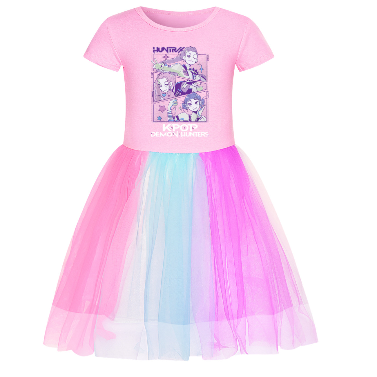 Girls Demon Hunters Pricess Tutu Dress Kpops Huntrix Birthday Party Skirts Dress - Picture 16 of 18