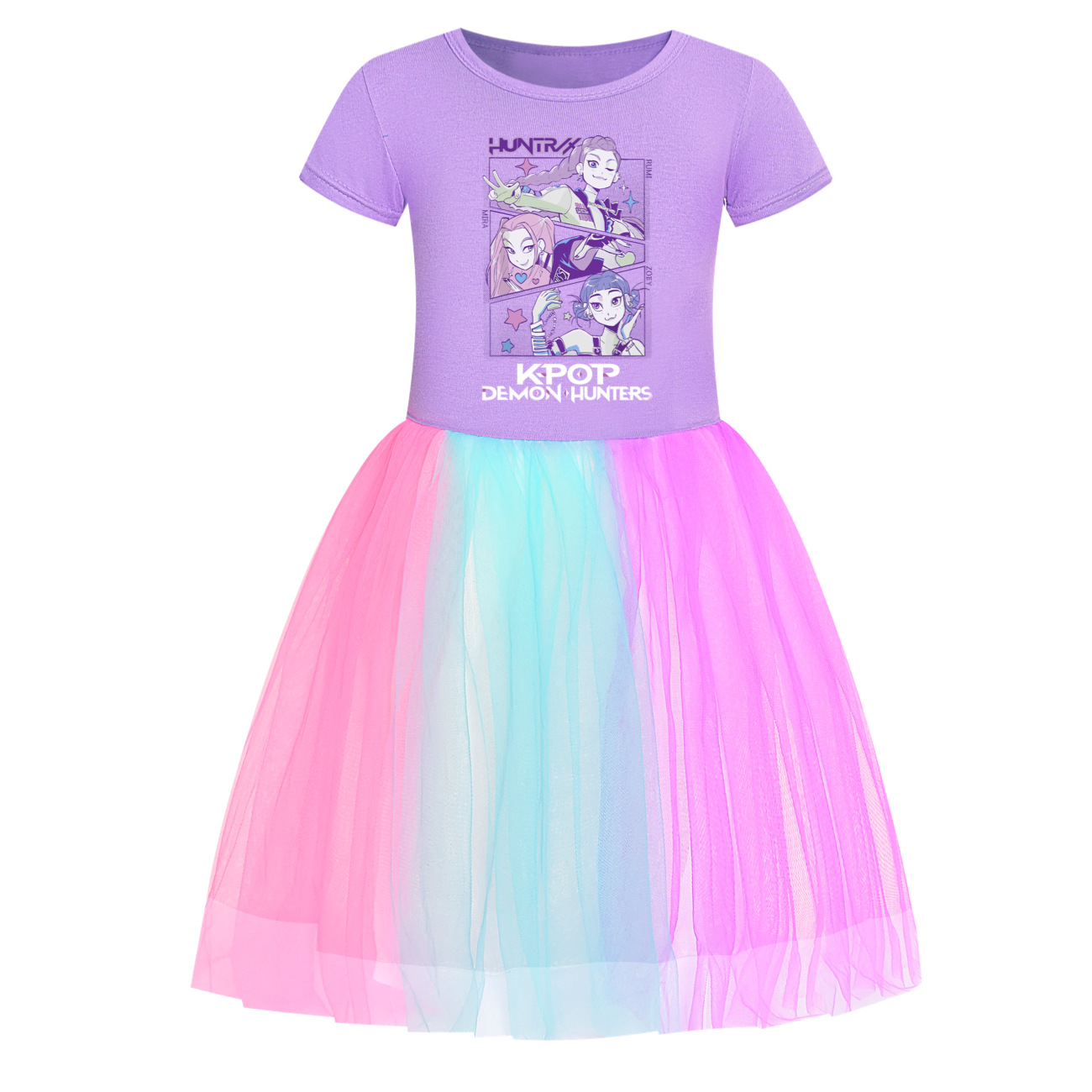 Girls Demon Hunters Pricess Tutu Dress Kpops Huntrix Birthday Party Skirts Dress - Picture 17 of 18